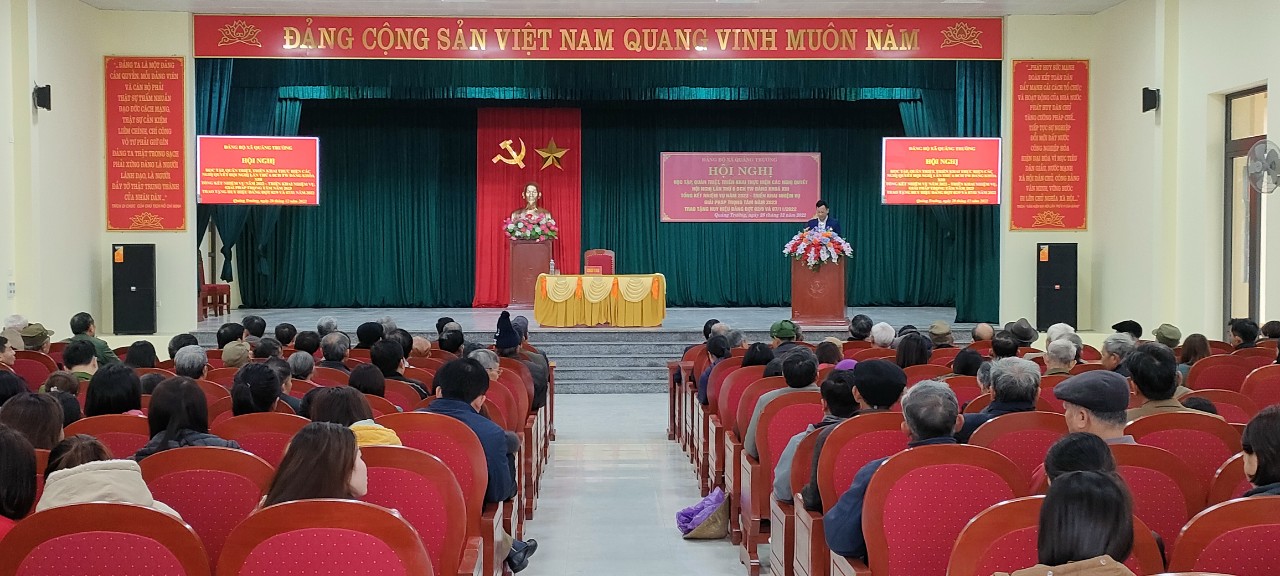 Đảng bộ xã Quảng Trường tổ chức Hội nghị 